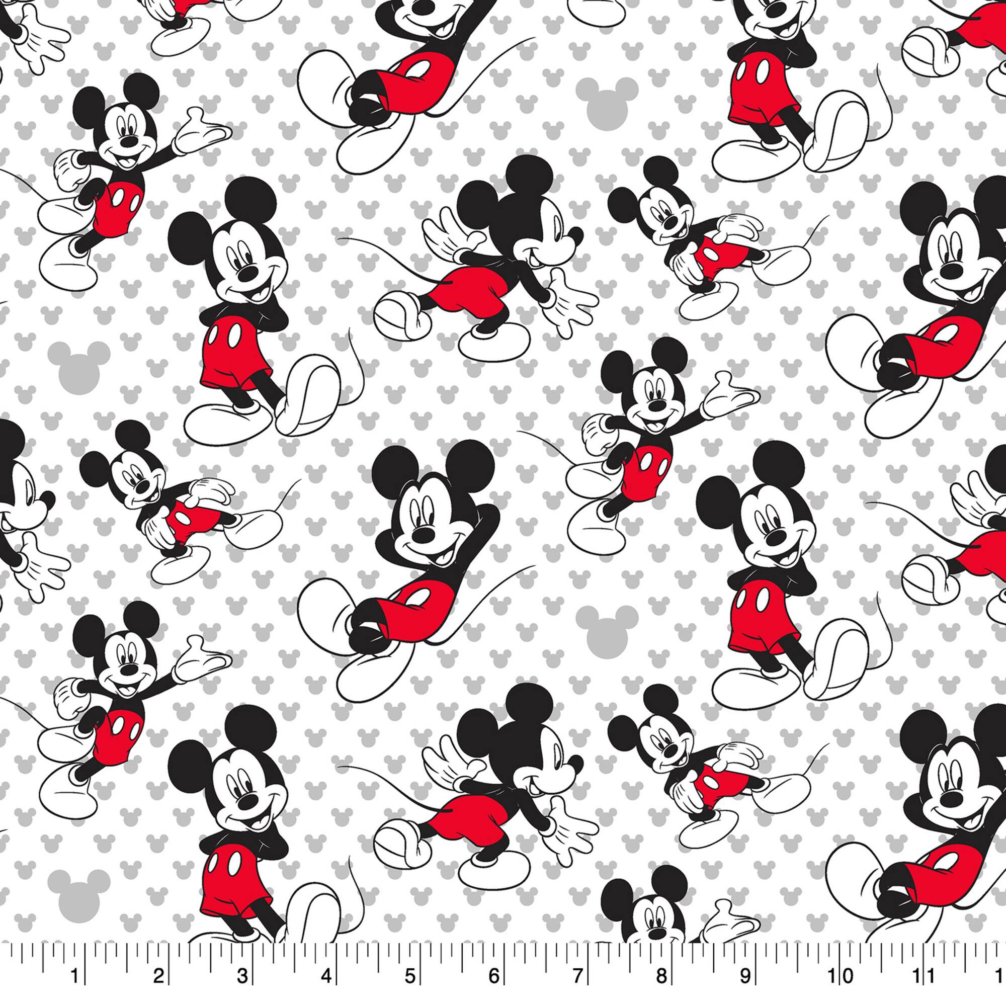 Springs Creative Disney® Mickey Mouse on White Cotton Fabric